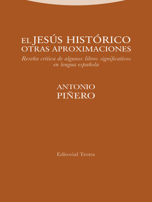 cover image of El Jesús histórico. Otras aproximaciones